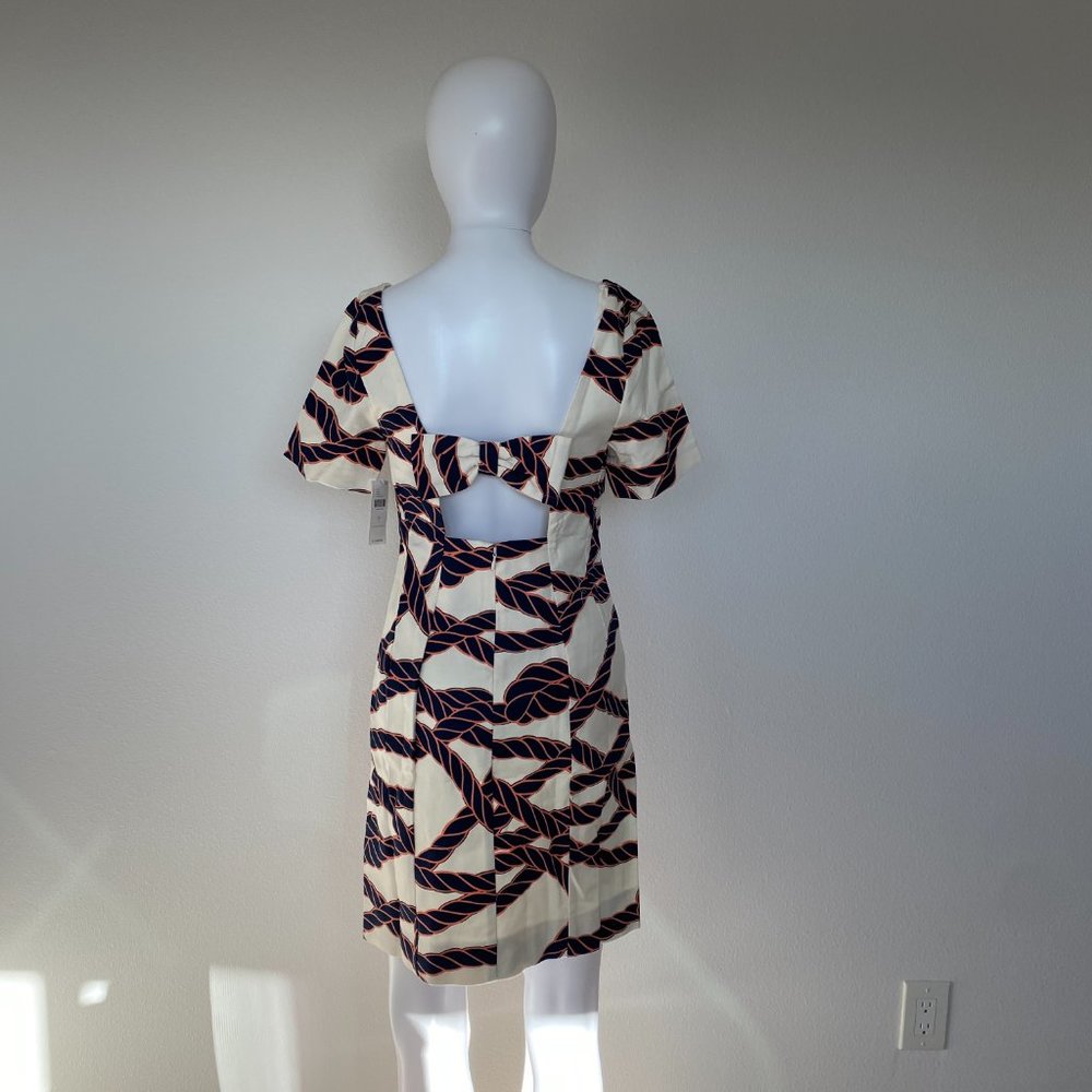 Maeve (Anthropologie) Rope Print with Bow (Back) Dress Size 2 NWT